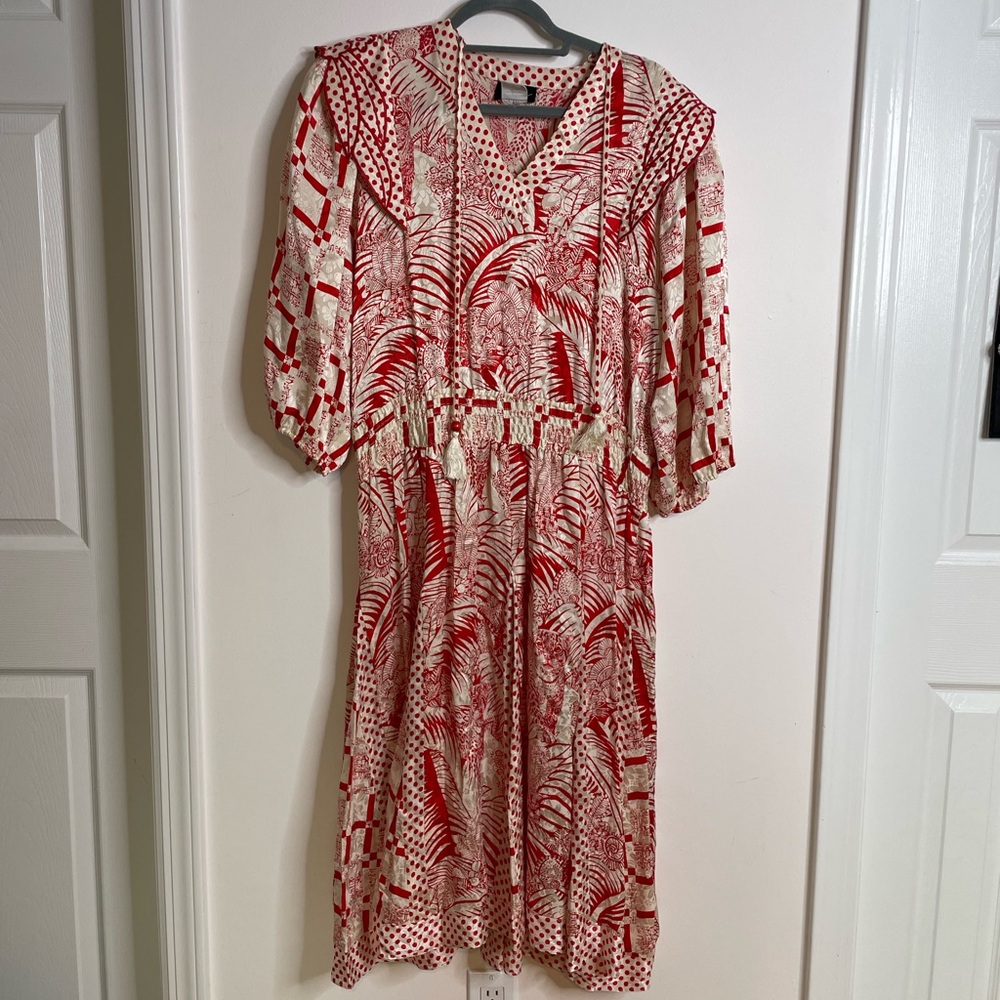 Diane Fries Red & White Vintage Dress
